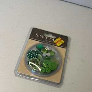 Green Button and Embellishment Set